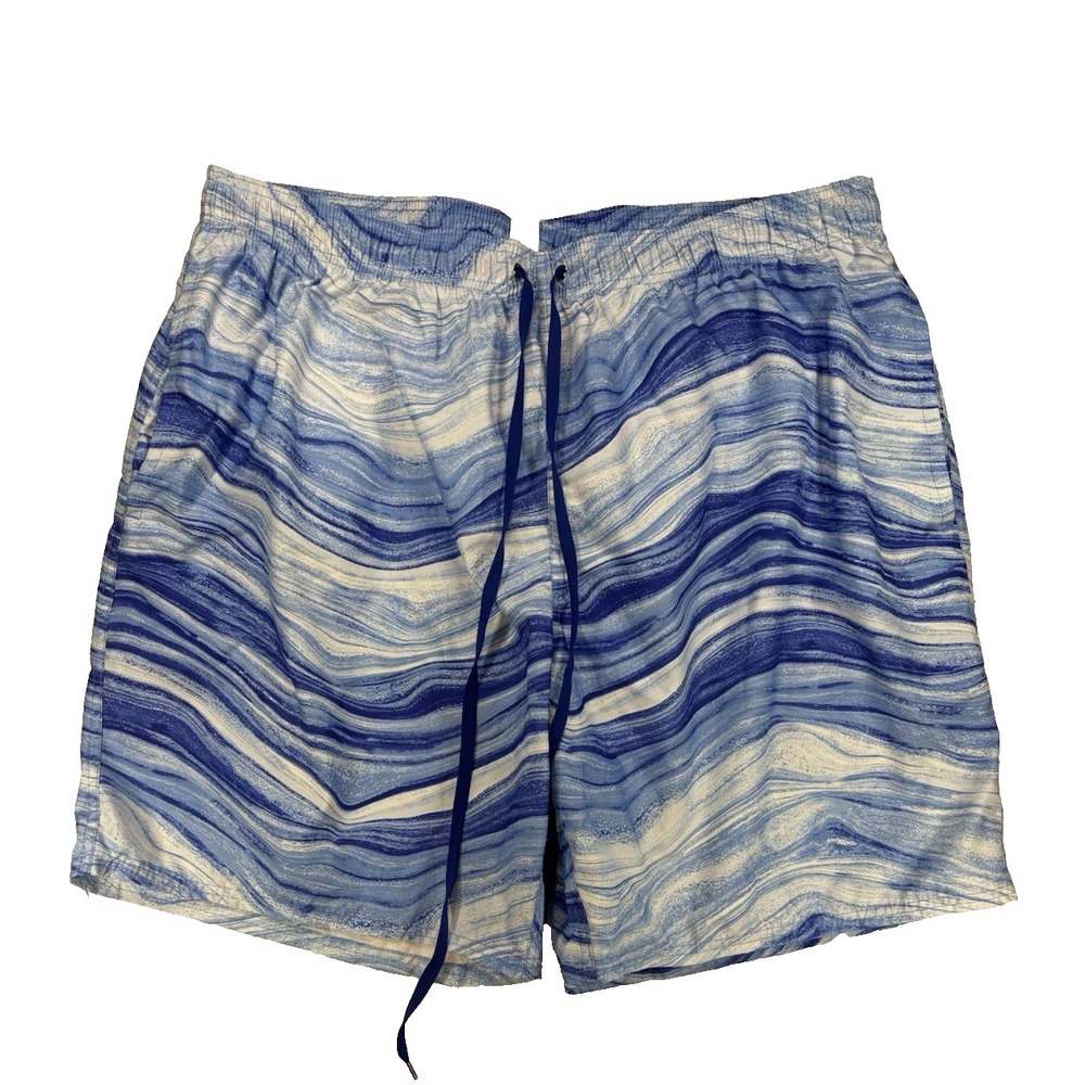 Outdoor Oasis Men's 3XLT Swim Trunks Blue Resort Vacation Beach Travel Summer‎